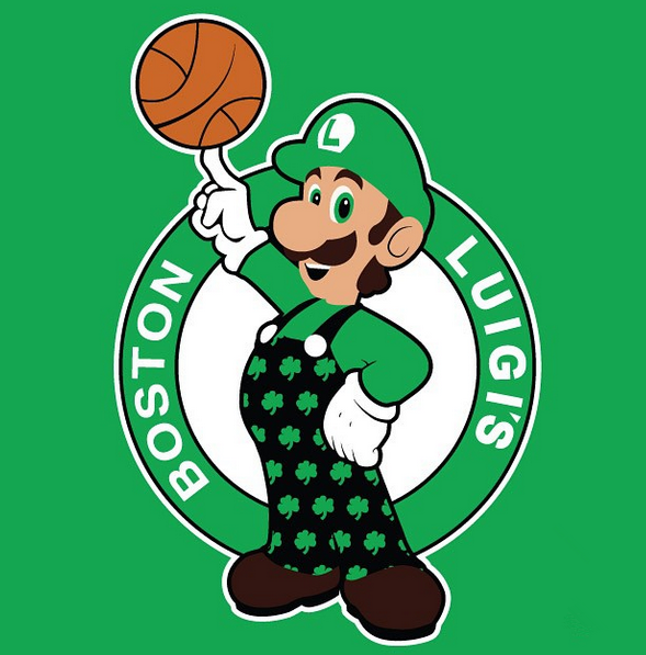 Boston Luigis logo iron on transfers